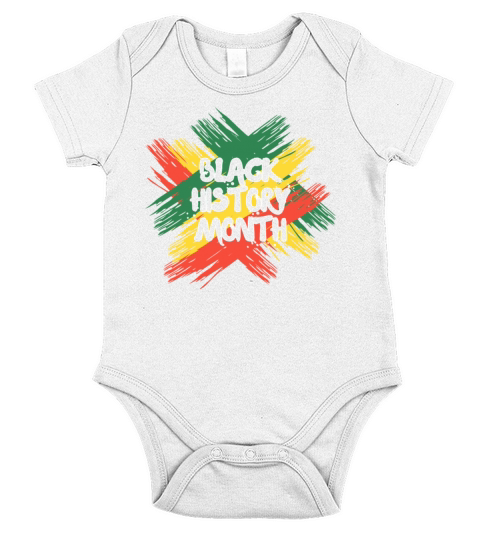 Black History Month USA Afro America African Short Sleeve Baby One-Piece