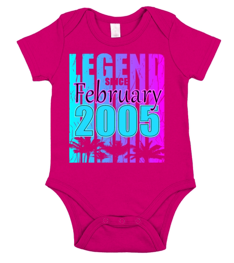 Born 2005 February 18th Birthday Gift Short Sleeve Baby One-Piece