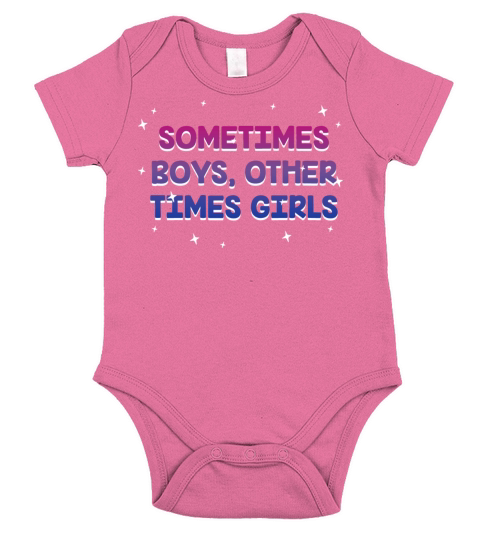 Boys Other Times Girls Bisexual Pansexual Bi Pan Short Sleeve Baby One-Piece