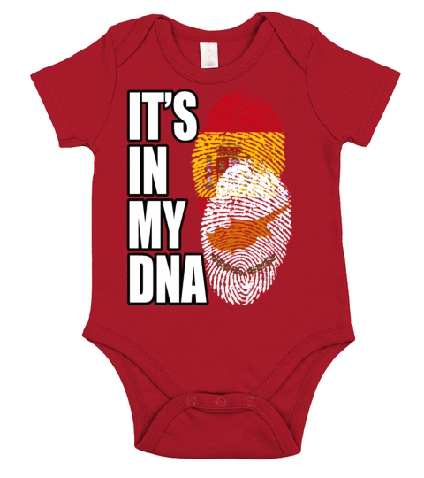 Cypriot And Spaniard Mix Heritage DNA Flag Short Sleeve Baby One-Piece
