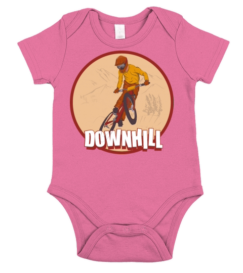 downhill down mountain biking vintage style Short Sleeve Baby One-Piece