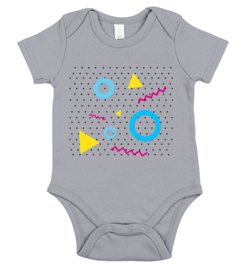 Geometric popart 90s Short Sleeve Baby One-Piece