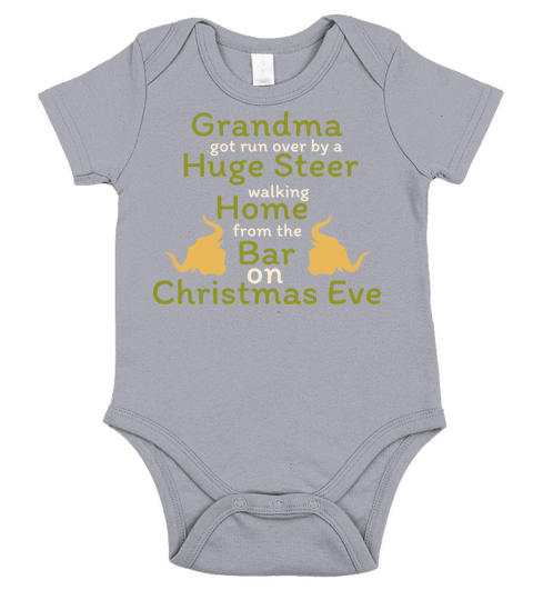 Grandma Got Run Over by a Huge Steer Vector Short Sleeve Baby One-Piece