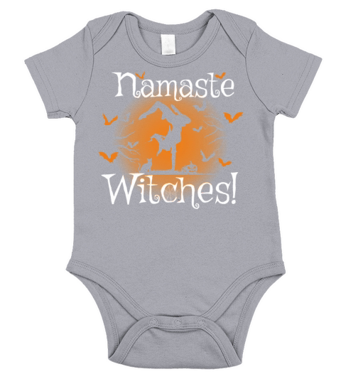Halloween Yoga Namaste Witches Funny Quote Lover G Short Sleeve Baby One-Piece