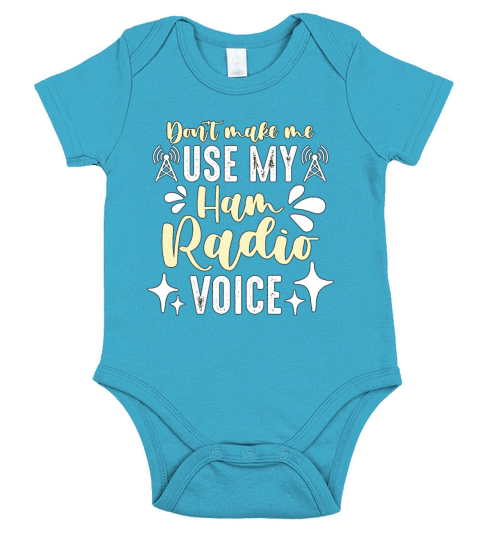 Ham Radio Dont Make Me Use Amateur Radio Operator Short Sleeve Baby One-Piece