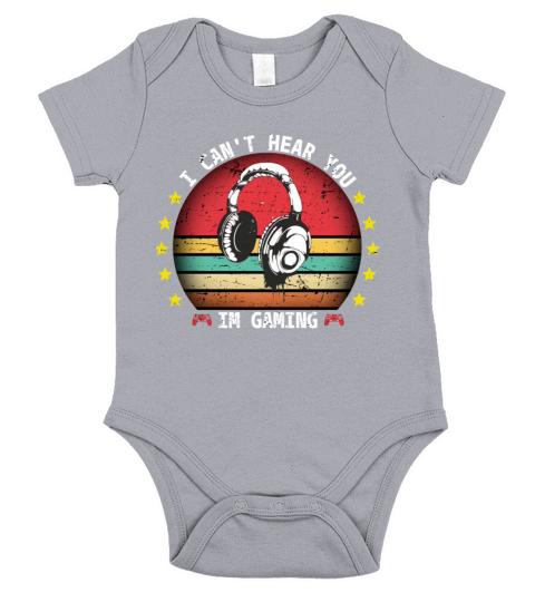 I CANT HEAR YOU IM GAMING VINTAGE DESIGN Short Sleeve Baby One-Piece