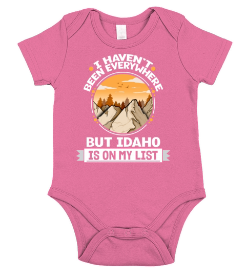 Idaho Is On My List Mountain Hiking Summit Hiker Short Sleeve Baby One-Piece