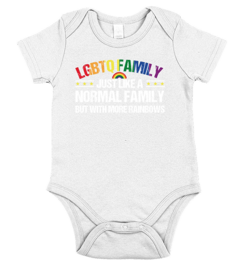 LGBTQ Family Gay Pride Rainbow Short Sleeve Baby One-Piece
