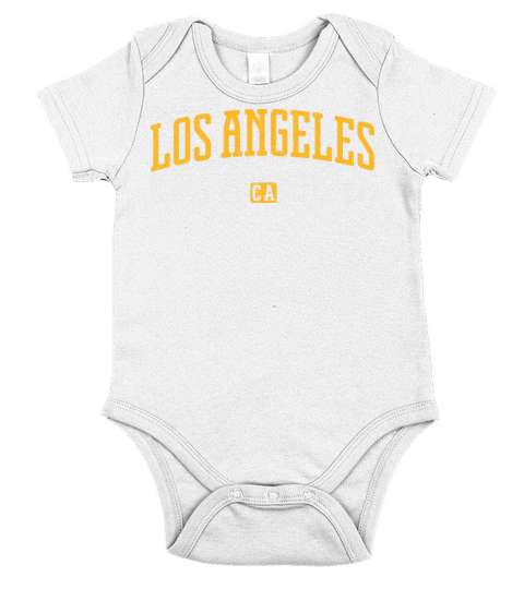 Los Angeles California Vintage Short Sleeve Baby One-Piece