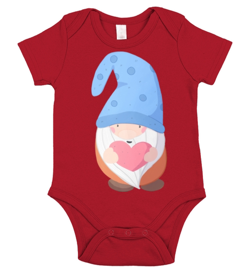 Love Gnome Valentines Day Merch Gift for Her Him2 Short Sleeve Baby One-Piece