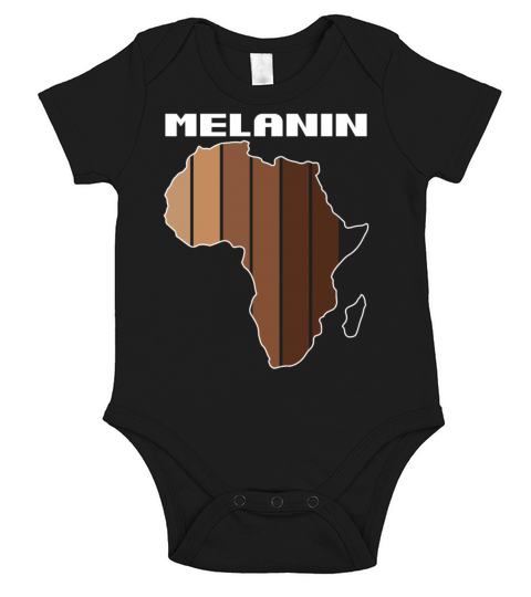 Melanin African Land Map Pride Black History Short Sleeve Baby One-Piece
