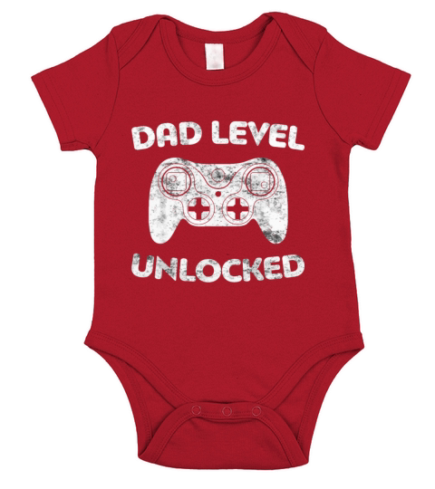 Mens Dad Level Unlocked T-Shirt Gamer Soon To Be F Short Sleeve Baby One-Piece