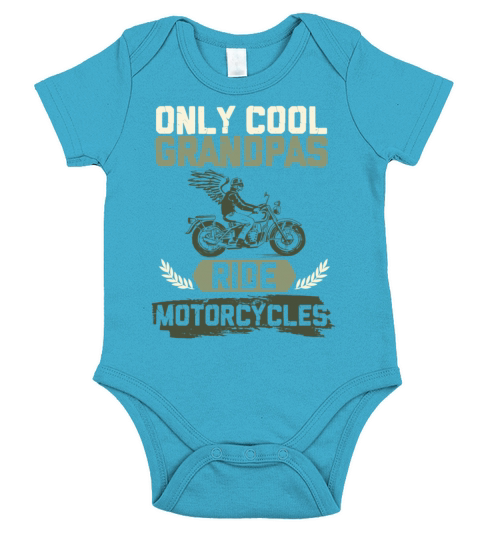 motorcycle grandfather Short Sleeve Baby One-Piece
