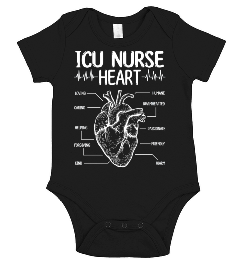 Neuro ICU Nurse Cardiac ICU Nurse Essentials Short Sleeve Baby One-Piece