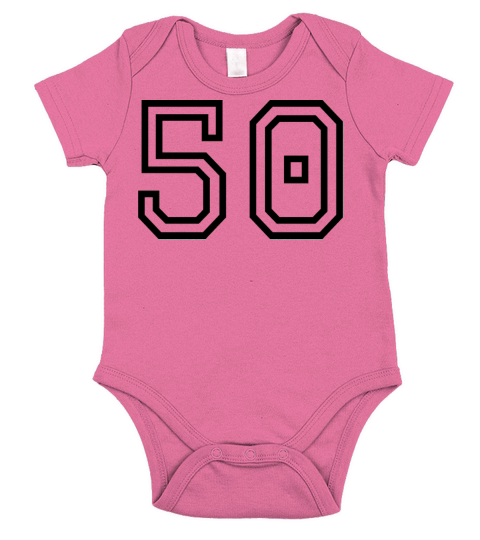 Number 50 Short Sleeve Baby One-Piece
