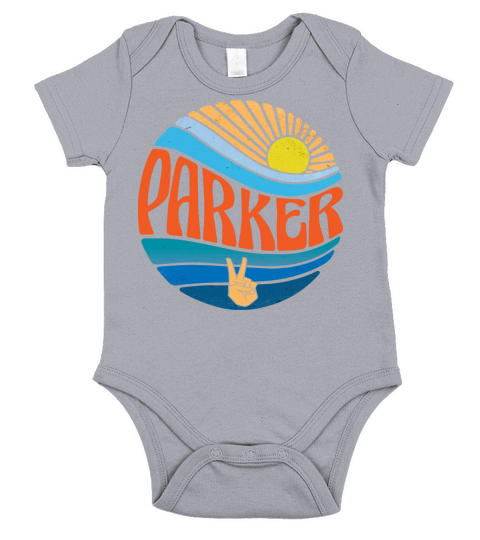 Parker Shirt Vintage Sunset Parker Groovy Tie Dye Short Sleeve Baby One-Piece