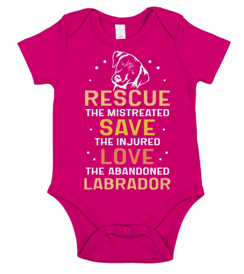 save the injured love the abandoned Labrador Short Sleeve Baby One-Piece