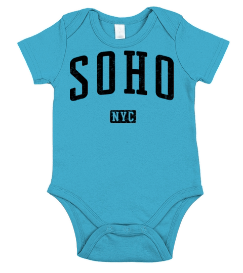 SoHo New York City Vintage Short Sleeve Baby One-Piece
