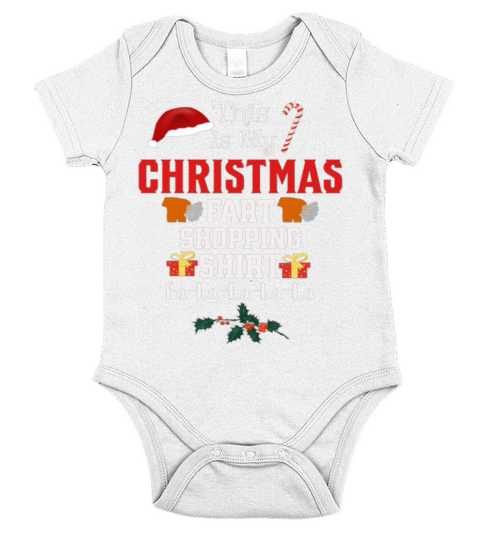 This Is My Christmas Fart Shopping Shirt Short Sleeve Baby One-Piece