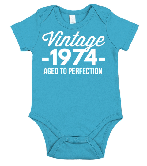 Vintage 1974 aged to perfection Short Sleeve Baby One-Piece