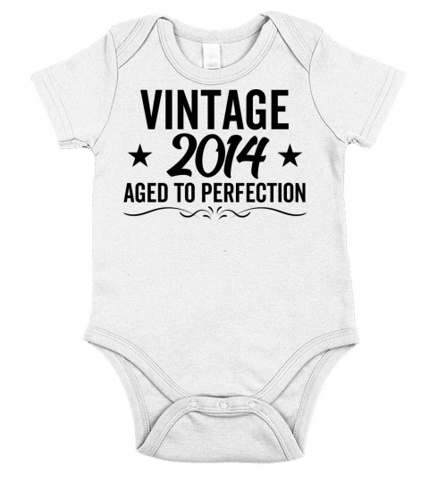Vintage 2014 Aged To Perfection Short Sleeve Baby One-Piece