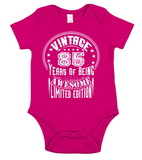 Vintage 85 Years Of Being Awesome Limited Edition Short Sleeve Baby One-Piece