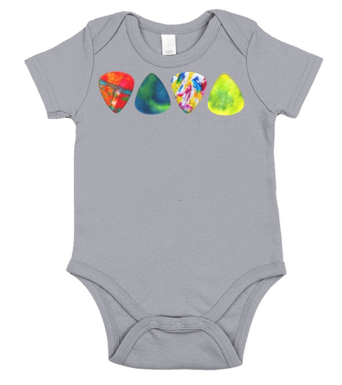 Vintage Guitar Picks Short Sleeve Baby One-Piece