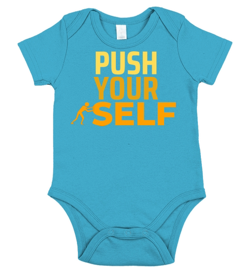 Yellow Minimalist Motivational quote T-shirt Desig Short Sleeve Baby One-Piece