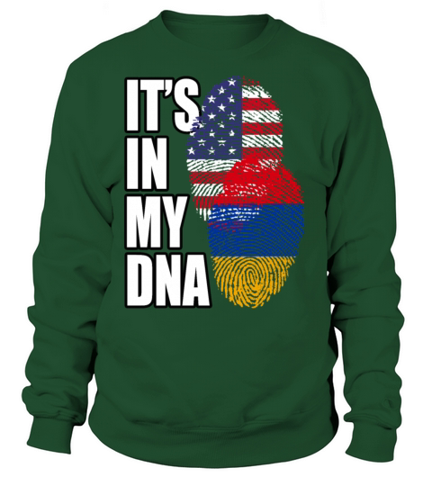 Armenian And American Mix Heritage DNA Flag Sweatshirt Unisex