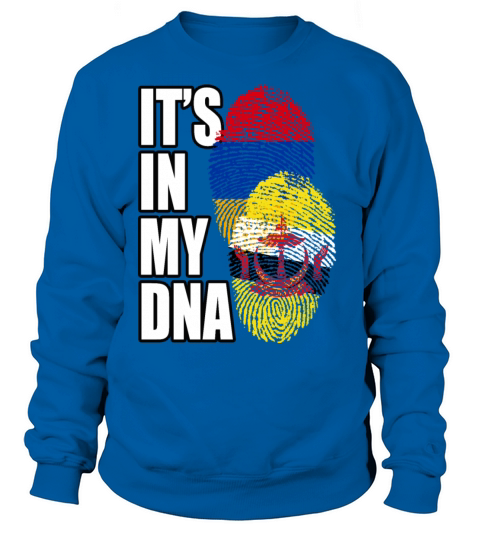 Armenian And Bruneian Mix Heritage DNA Flag Sweatshirt Unisex