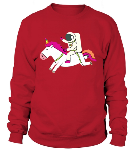 Astronaut riding a unicorn Sweatshirt Unisex