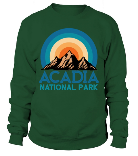 Cool Vintage Retro Acadia National Park Mountain Sweatshirt Unisex