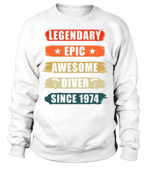 Parachutist Gift Vintage 1974 Sweatshirt Unisex