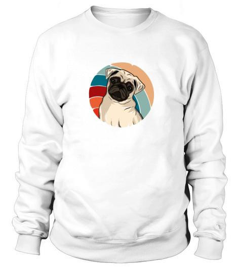 Pug Retro Vintage Sweatshirt Unisex