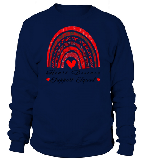 Rainbow Red Ribbon Heart Disease Sweatshirt Unisex