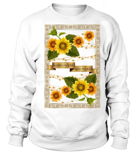 Sunflowers and pearls-Vintage Sweatshirt Unisex