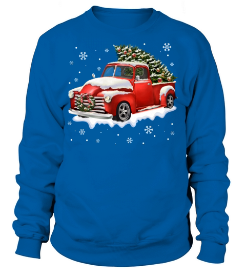 Vintage Christmas Tree Truck T Shirt Funny Retro Sweatshirt Unisex