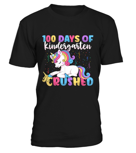 100 Days of Kindergarten Crushed Boys Cute Unicorn T-Shirt Unisex
