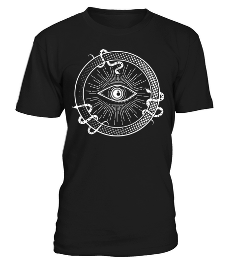 Black and White T-shirt Design With All Seeing Eye T-Shirt Unisex