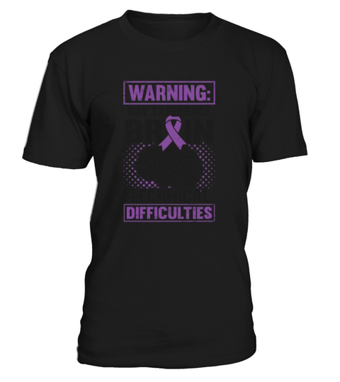 Brain Technical Purple Ribbon Epileptic Epilepsy T-Shirt Unisex