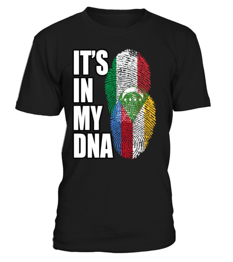 Comoran And Italian Mix Heritage DNA Flag T-Shirt Unisex