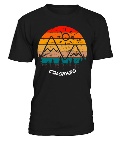 Retro Vintage Colorado Forest And Mountains Graphi T-Shirt Unisex