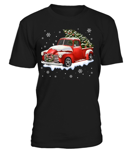 Vintage Christmas Tree Truck T Shirt Funny Retro T-Shirt Unisex