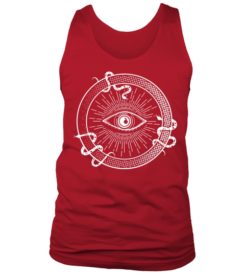 Black and White T-shirt Design With All Seeing Eye Tank Top Unisex