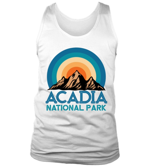 Cool Vintage Retro Acadia National Park Mountain Tank Top Unisex