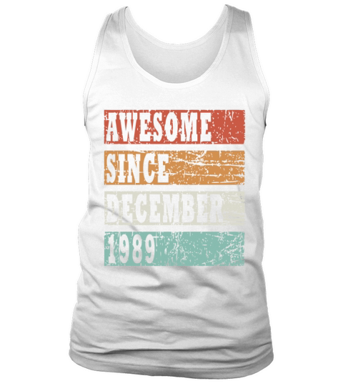 December 1989 birthday greeting retro design Tank Top Unisex