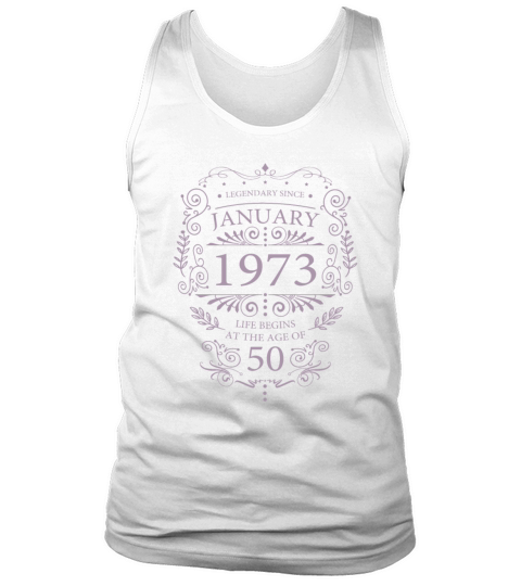 January 1973 Birthday Vintage 50th Birthday Tank Top Unisex