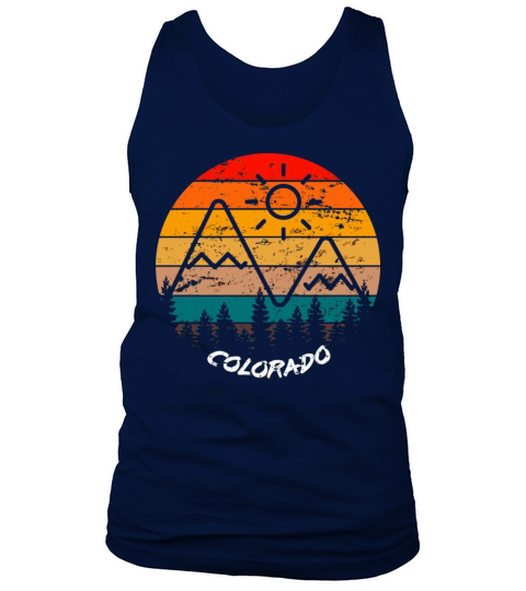 Retro Vintage Colorado Forest And Mountains Graphi Tank Top Unisex
