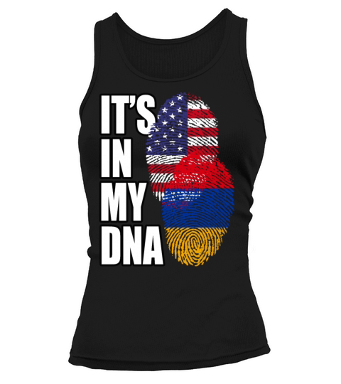Armenian And American Mix Heritage DNA Flag Tank top Woman