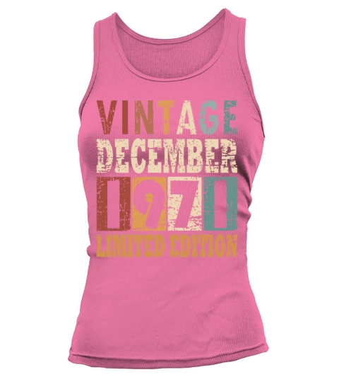 born 1971 December vintage gift Tank top Woman